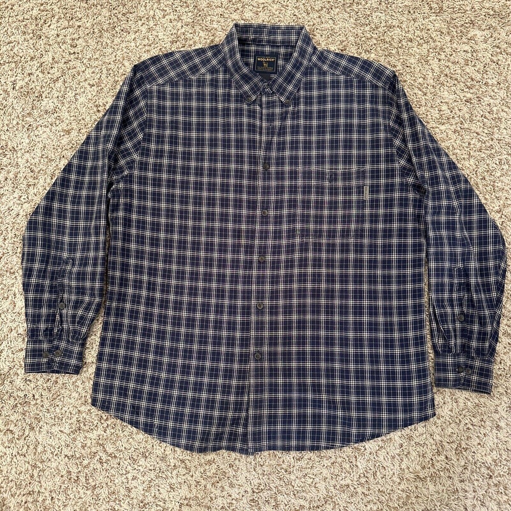 Woolrich‎ Mens Cotton Plaid Button Up Shirt Size X-Large